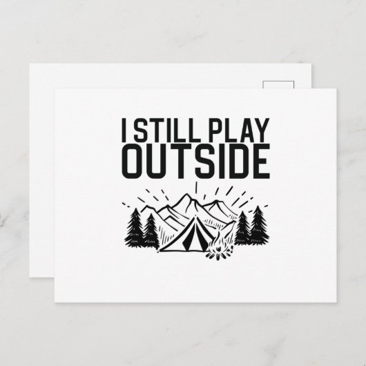 Camping Campfire Tent Briefkaart (Voorkant / Achterkant)