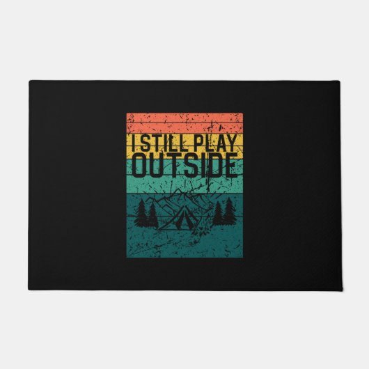 Camping Campfire Tent Retro Deurmat (Voorkant)