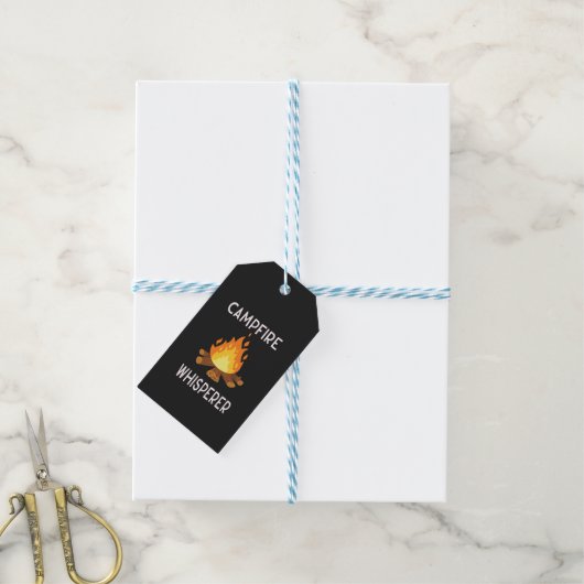 Camping - Campfire whisper Cadeaulabel (Met Touw)