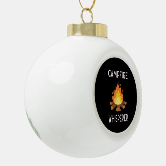 Camping - Campfire whisper Keramische Bal Ornament (Links)