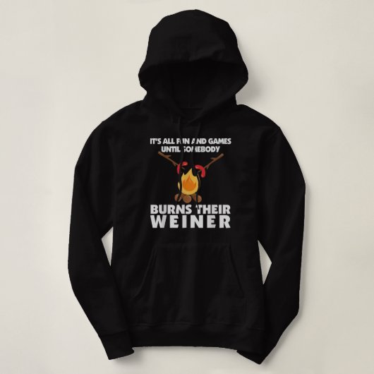 Camping Camping Burn uw Weiner Campfire Hoodie (Design voorkant)