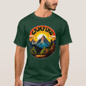 Camping Camping Design Camp Camping Design Vin ret T-shirt (Voorkant)