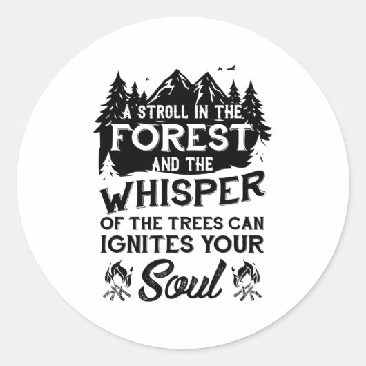 Camping Camping Giften Ronde Sticker (Voorkant)