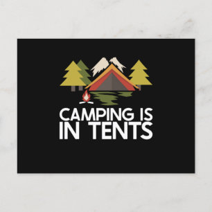 Camping - Camping is in tenten Briefkaart