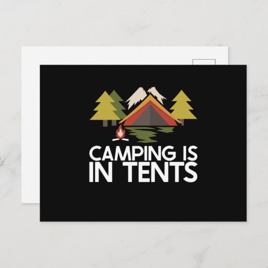 Camping - Camping is in tenten Briefkaart (Voorkant / Achterkant)