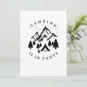 Camping - Camping is in tenten Kaart (Staand voorkant)