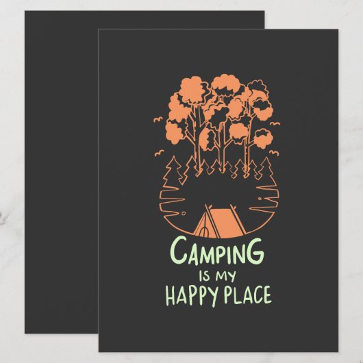 Camping - Camping is mijn gelukkige plaats (Voorkant / Achterkant)