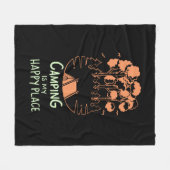 Camping - Camping is mijn gelukkige plaats Fleece Deken (Voorkant (Horizontaal))