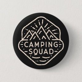 Camping camping squad avontuur buddies reis ronde button 5,7 cm