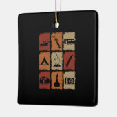 Camping - Camping Stuff Retro Keramisch Ornament (Links)