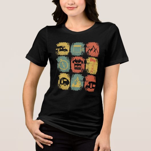 Camping - Camping Stuff Tri-Blend Shirt (Voorkant)