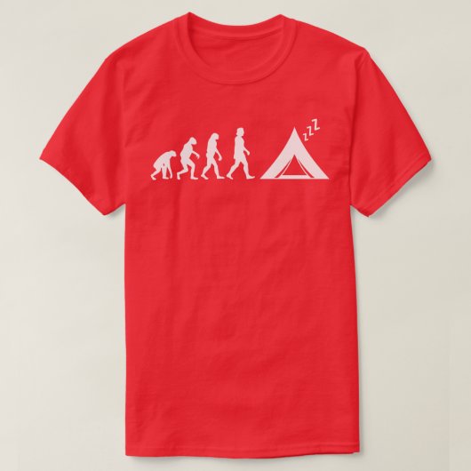 Camping Camping Tent Evolutie 1 T-shirt (Design voorkant)