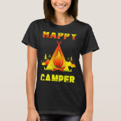 Camping   Camping  with Sayings Happy Camper T-shirt (Voorkant)
