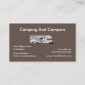 Camping Campings Camper Thema Visitekaartje (Voorkant)