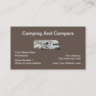 Camping Campings Camper Thema Visitekaartje