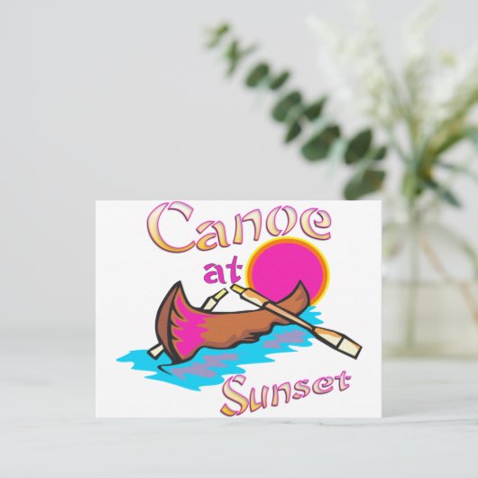 Camping Canoe Briefkaart (Staand voorkant)