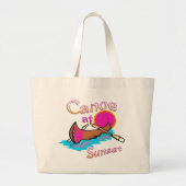Camping Canoe Grote Tote Bag (Voorkant)