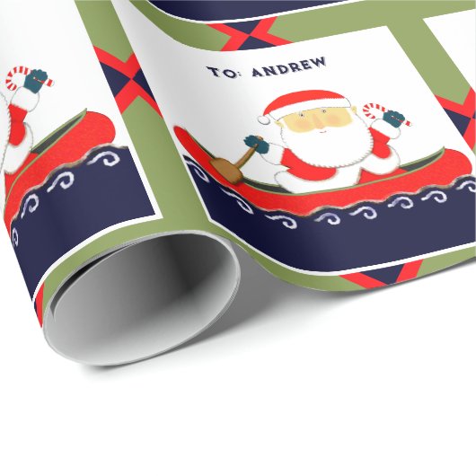 Camping Canoe Kerstcadeau Inpakpapier (Rol Hoek)