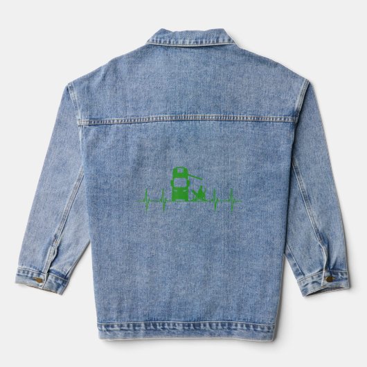 Camping Caravan Camper Outdoor 1 Denim Jacket (Achterkant)