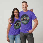 Camping Caravan in Berglandschap met Record T-shirt (Unisex)