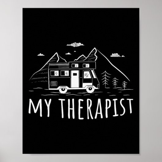 Camping Caravan Mijn Therapeut Poster (Voorkant)