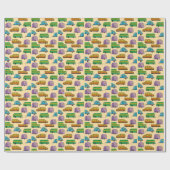 Camping caravans cadeaupapier (Vlak)