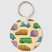 Camping caravans sleutelhanger (Voorkant)