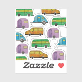 Camping caravans sticker