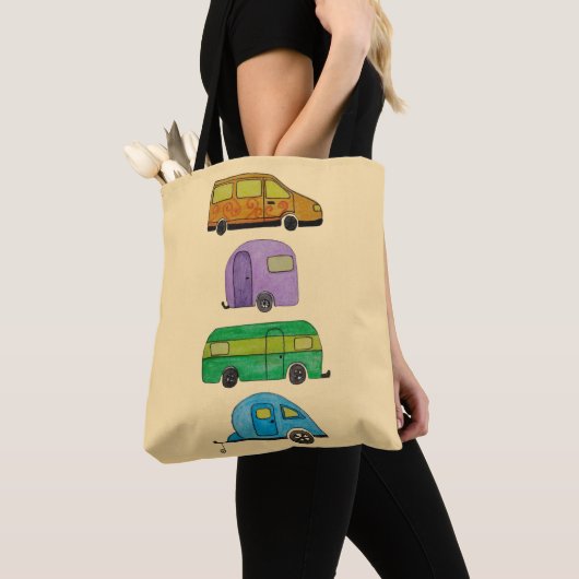Camping caravans tote bag (Dichtbij)