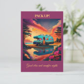 Camping Card: Outdoors Adventure Note Card Bedankkaart (Staand voorkant)