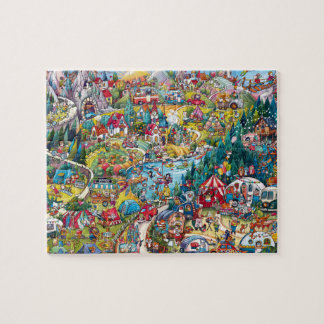 Camping Cartoon puzzel