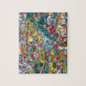 Camping Cartoon puzzel (Verticaal)