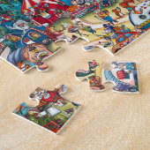 Camping Cartoon puzzel Legpuzzel (Zijkant)