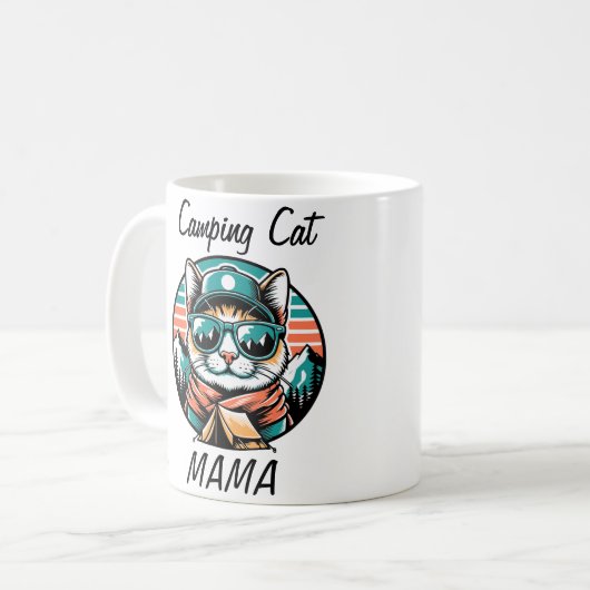 Camping Cat Mama Koffiemok (Voorkant links)