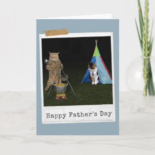 Camping Cats Happy Vaderdag Card Kaart