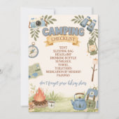 Camping Checklist Kaart (Voorkant)