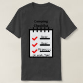 Camping Checklist T-shirt (Design voorkant)