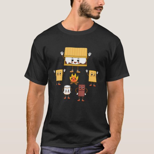Camping Chef Gift S'mores Camp Fire T-shirt (Voorkant)