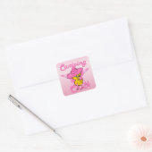 Camping Chick #8 Vierkante Sticker (Envelop)