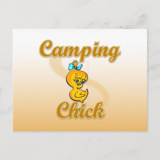 Camping Chick Briefkaart (Voorkant)