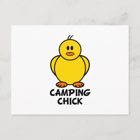 Camping Chick Briefkaart (Voorkant)