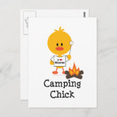 Camping Chick Briefkaart (Voorkant / Achterkant)