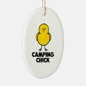 Camping Chick Keramisch Ornament (Rechts)