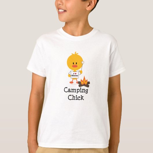 Camping Chick Kinder T shirt (Voorkant)