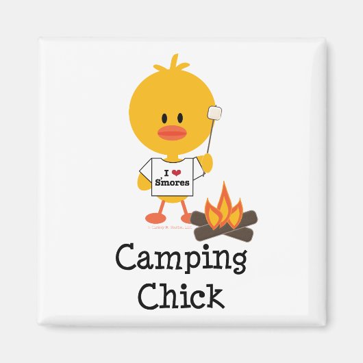 Camping Chick Magnet (Voorkant)