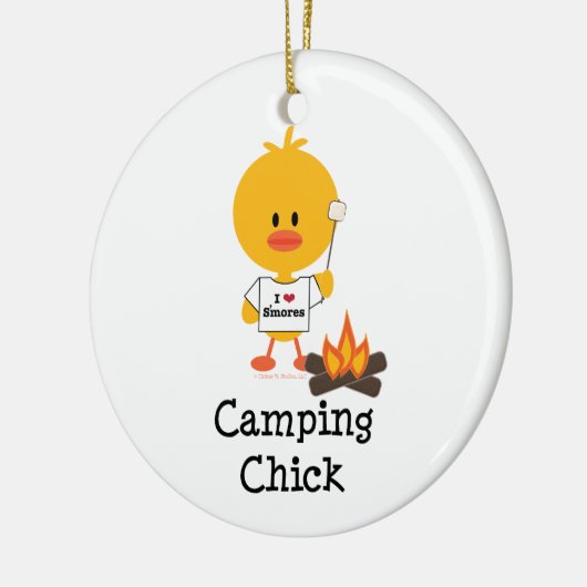 Camping Chick Ornament (Links)
