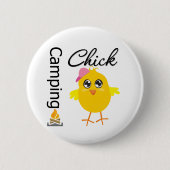 Camping Chick Ronde Button 5,7 Cm (Voorkant)
