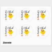 Camping Chick Ronde Sticker (Vel)