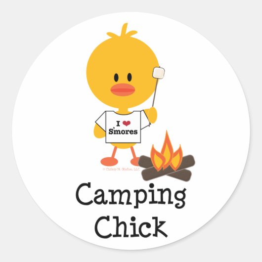 Camping Chick Stickers (Voorkant)