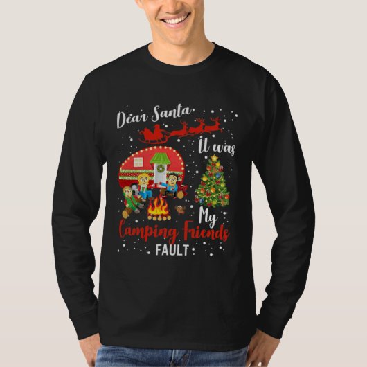 Camping Christmas Vehicles Camping RVing Trailers T-shirt (Voorkant)